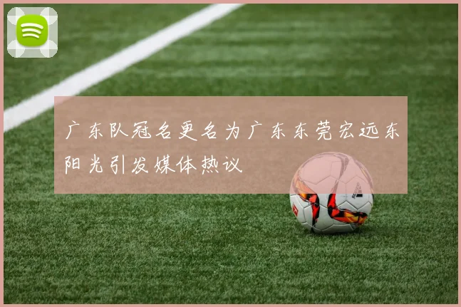 广东队冠名更名为广东东莞宏远东阳光引发媒体热议